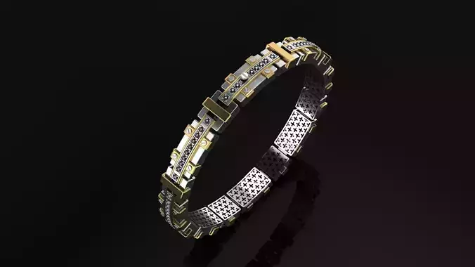 3D Model of braclet for men 3D print model