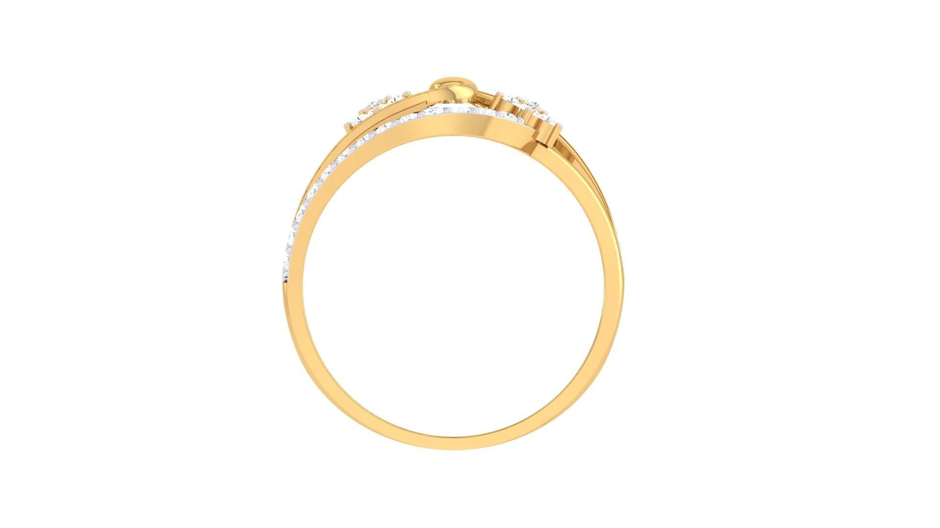 Minimalist Light wt Diamond Women ring 3dm stl obj gltf glb 3mf 3D print model_12