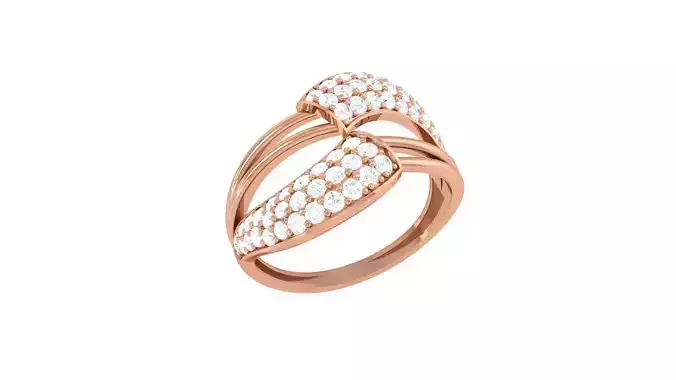 Minimalist Light wt Diamond Women ring 3dm stl obj gltf glb 3mf 