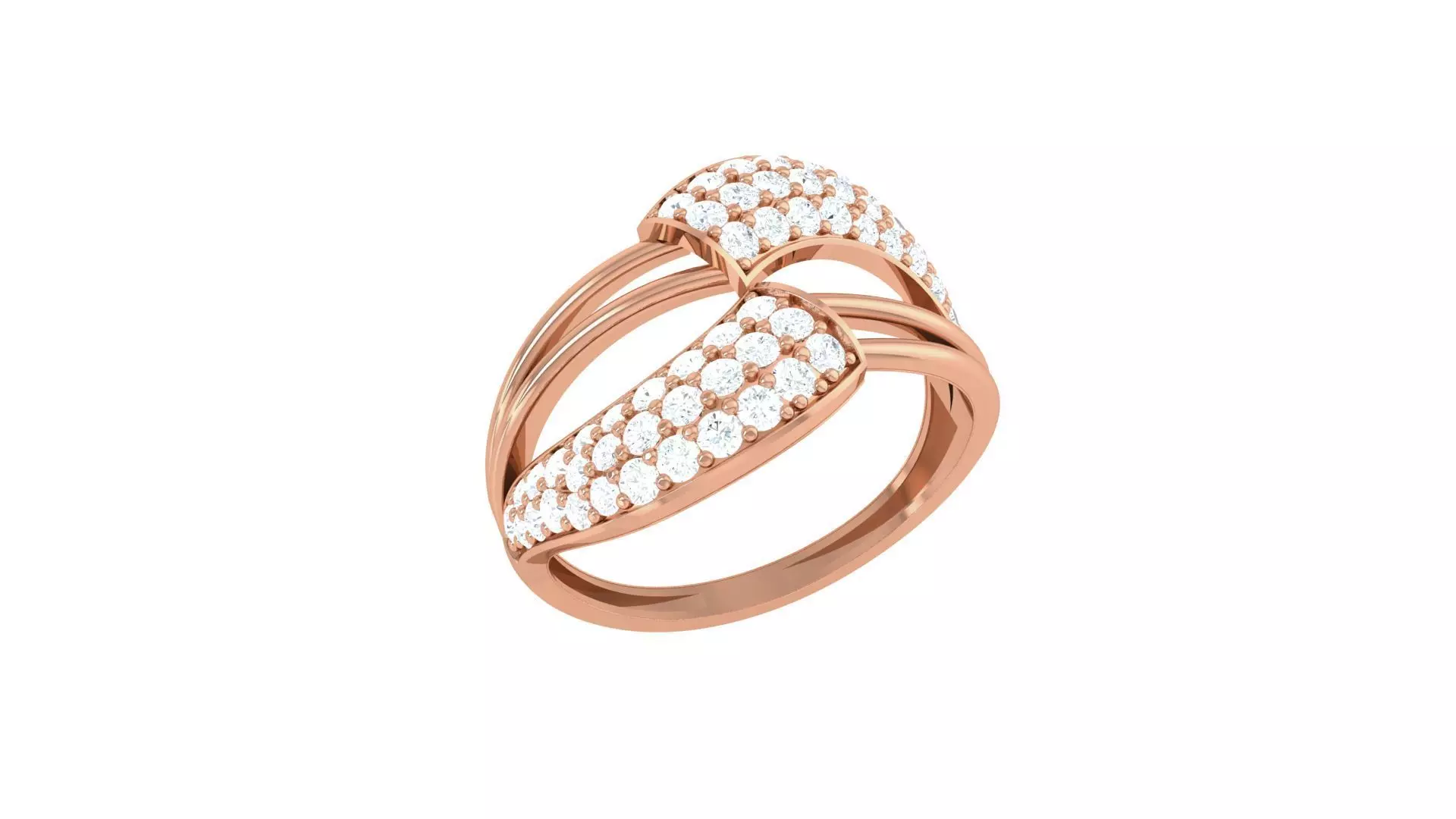 Minimalist Light wt Diamond Women ring 3dm stl obj gltf glb 3mf  3D print model_0