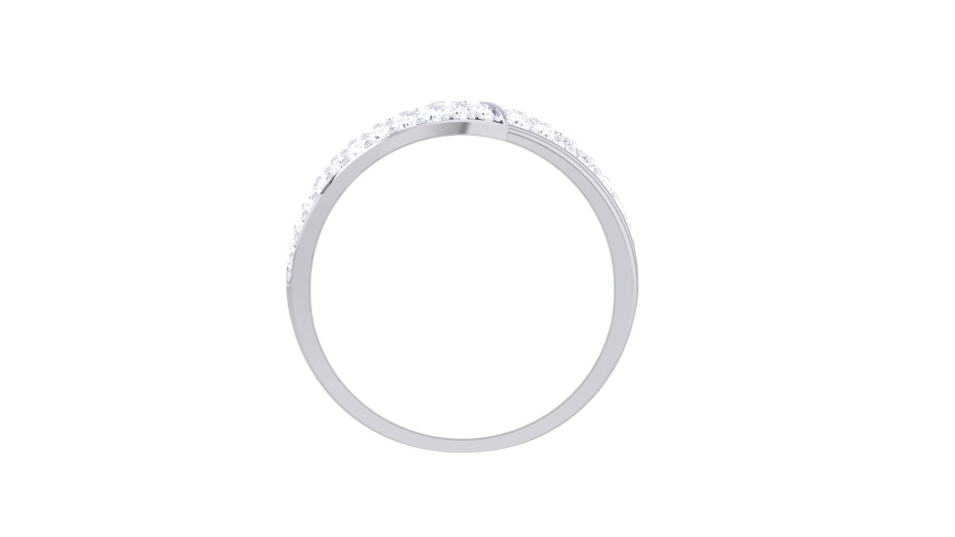 Minimalist Light wt Diamond Women ring 3dm stl obj gltf glb 3mf  3D print model_12