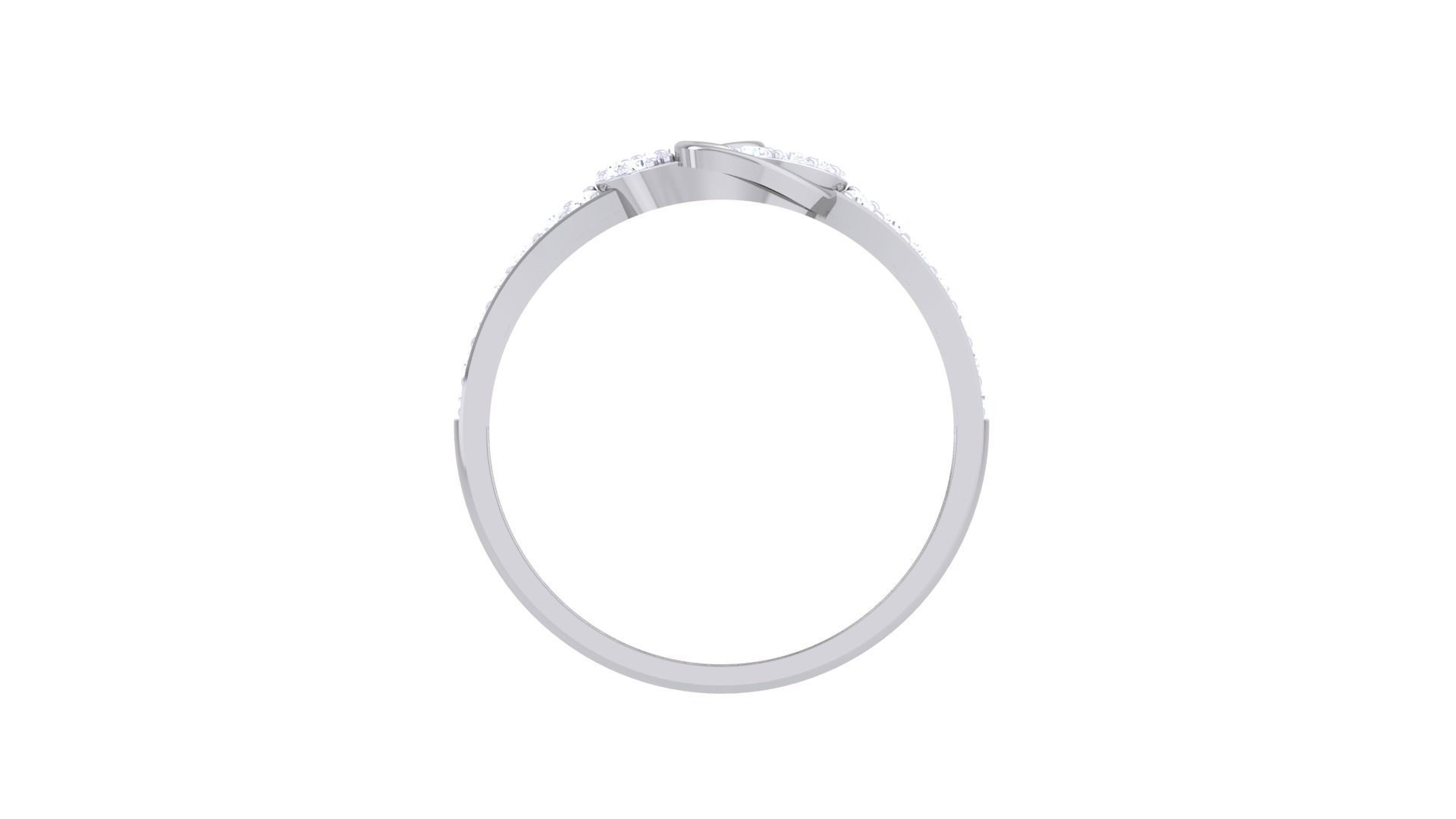 Minimalist Light wt Diamond Women ring 3dm stl obj gltf glb 3mf 3D print model_12