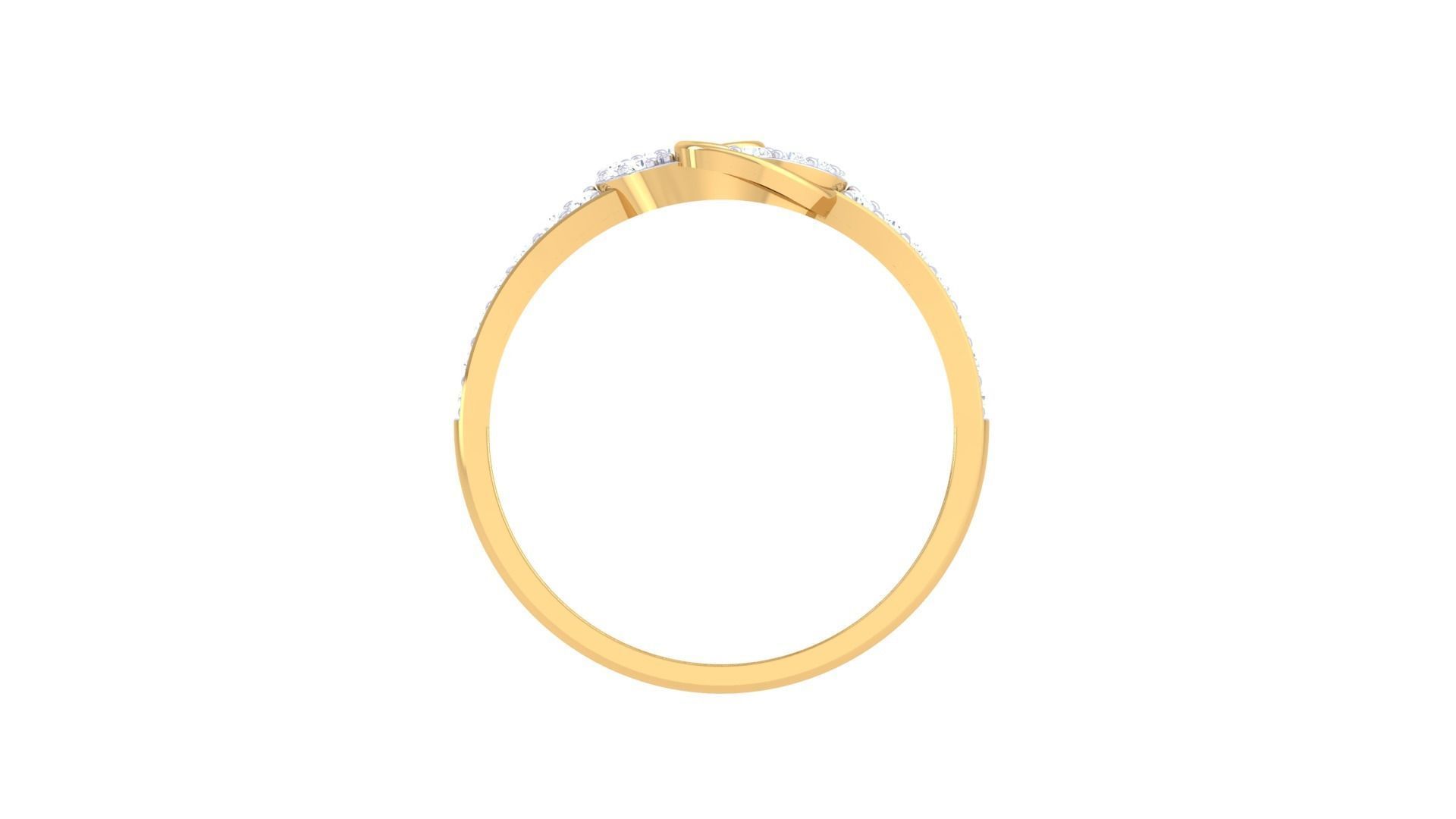 Minimalist Light wt Diamond Women ring 3dm stl obj gltf glb 3mf 3D print model_13