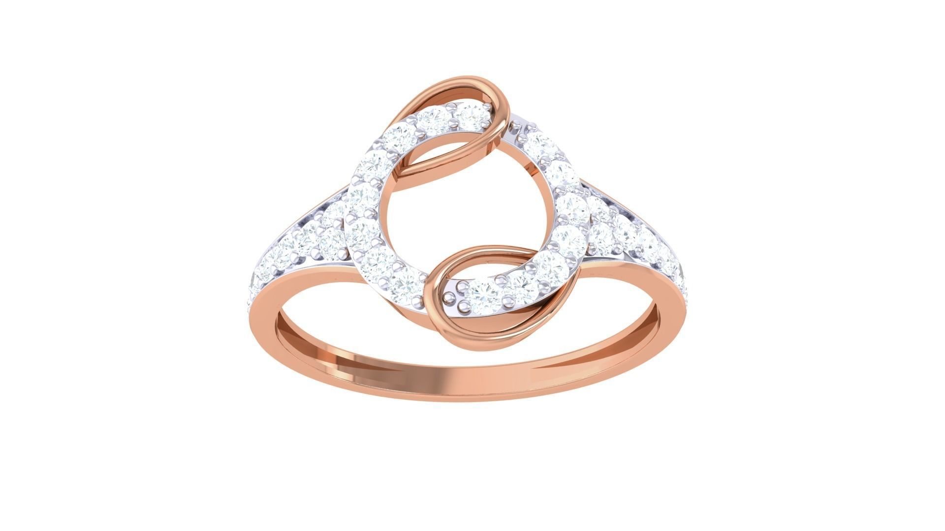 Minimalist Light wt Diamond Women ring 3dm stl obj gltf glb 3mf 3D print model_11