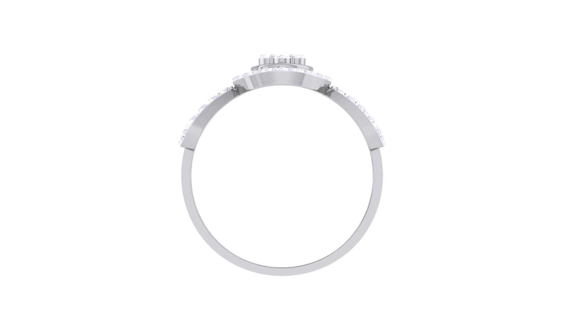 Minimalist Light wt Diamond Women ring 3dm stl obj gltf glb 3mf  3D print model_14