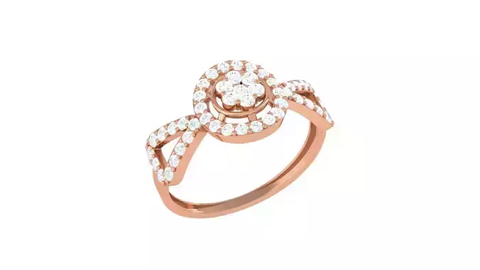 Minimalist Light wt Diamond Women ring 3dm stl obj gltf glb 3mf 
