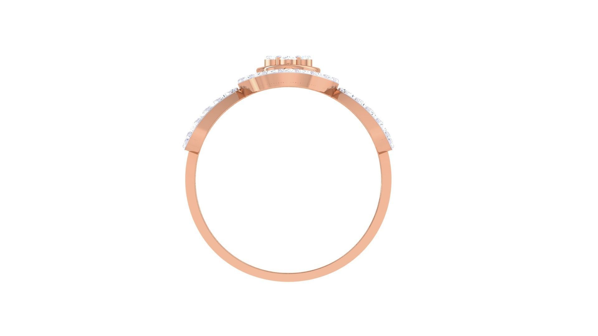 Minimalist Light wt Diamond Women ring 3dm stl obj gltf glb 3mf  3D print model_13