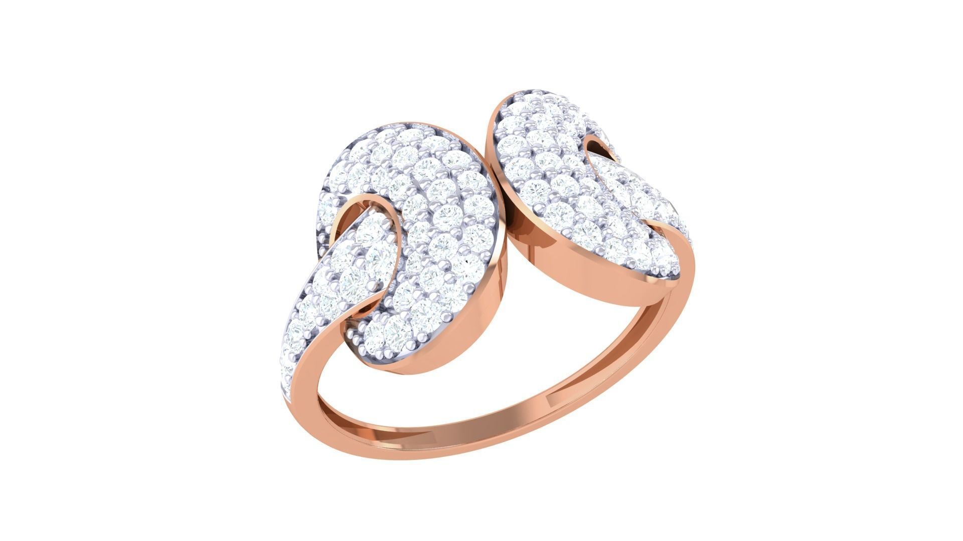 Minimalist Light wt Diamond Women ring 3dm stl obj gltf glb 3mf 3D print model_7