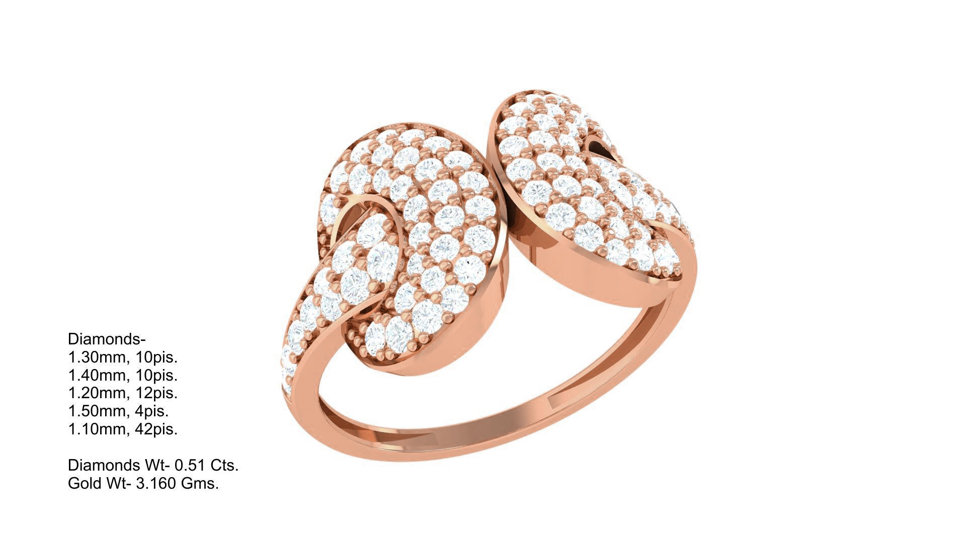 Minimalist Light wt Diamond Women ring 3dm stl obj gltf glb 3mf 3D print model_3