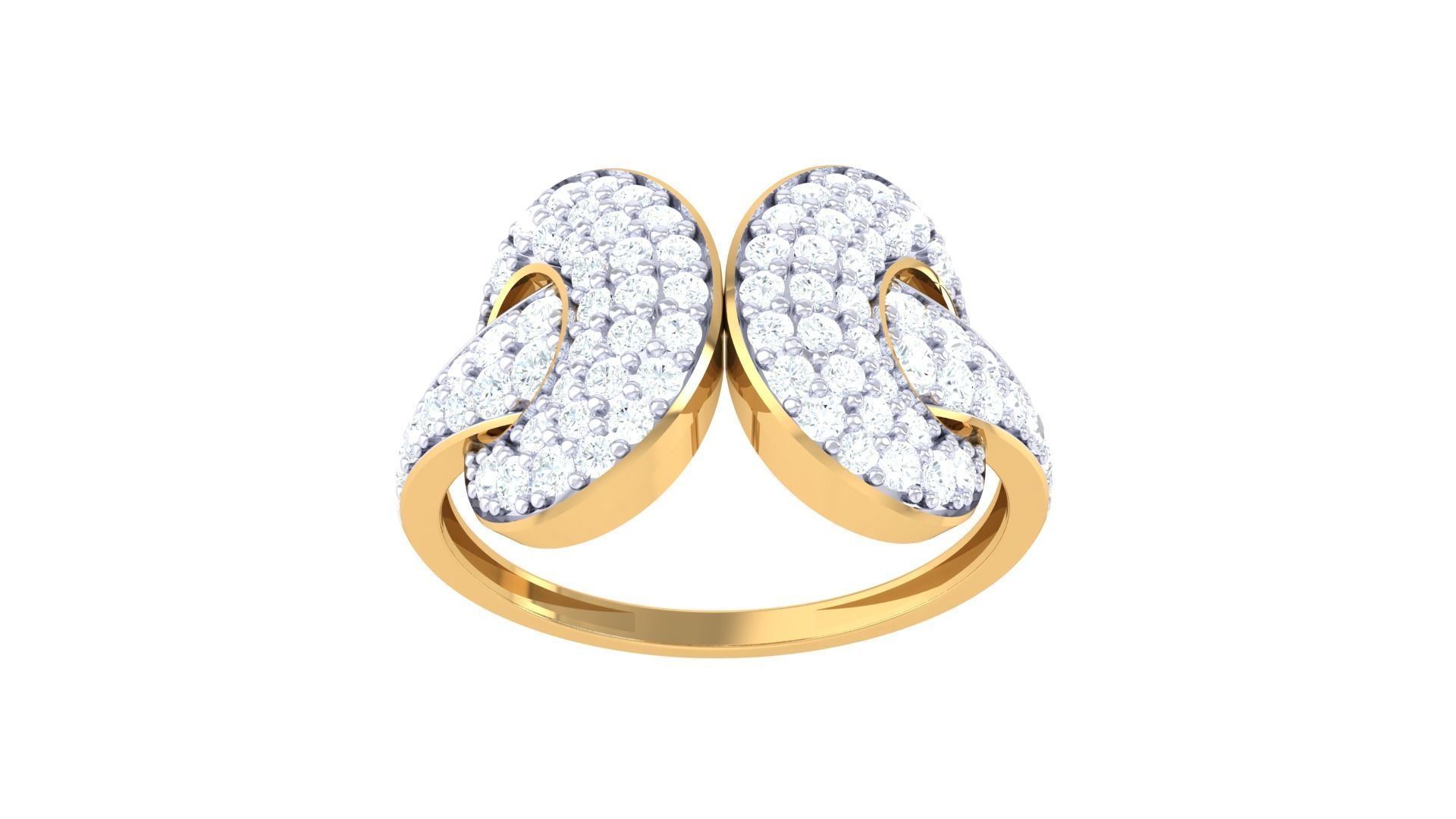 Minimalist Light wt Diamond Women ring 3dm stl obj gltf glb 3mf 3D print model_11