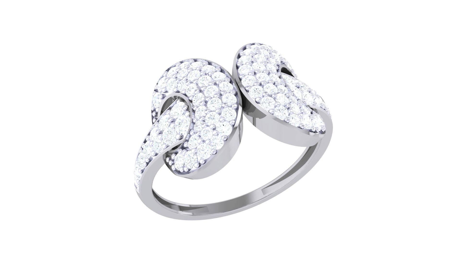 Minimalist Light wt Diamond Women ring 3dm stl obj gltf glb 3mf 3D print model_6