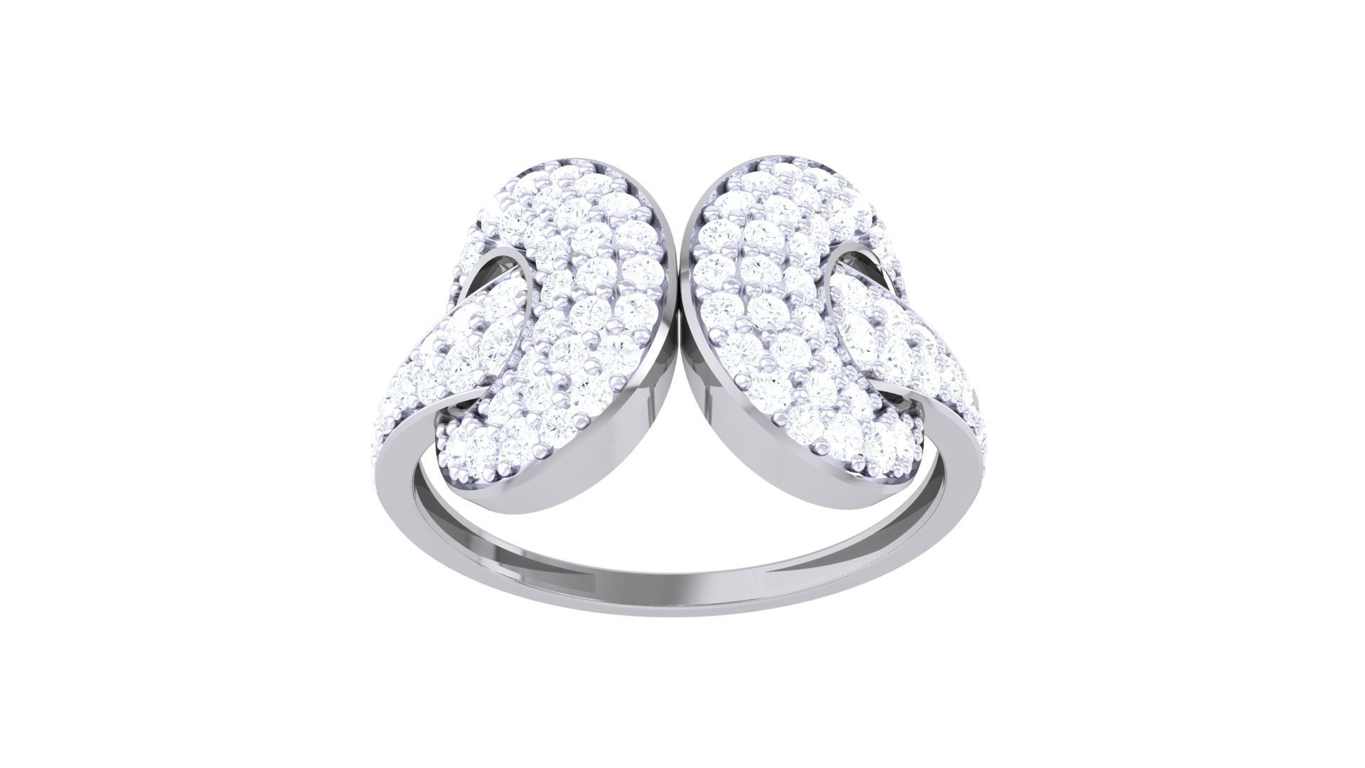 Minimalist Light wt Diamond Women ring 3dm stl obj gltf glb 3mf 3D print model_9