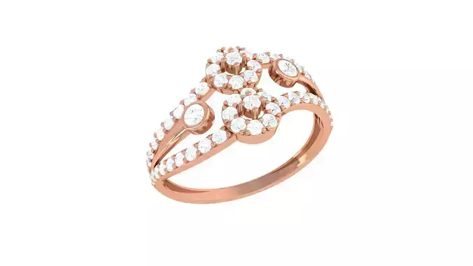 Minimalist Light wt Diamond Women ring 3dm stl obj gltf glb 3mf  3D print model