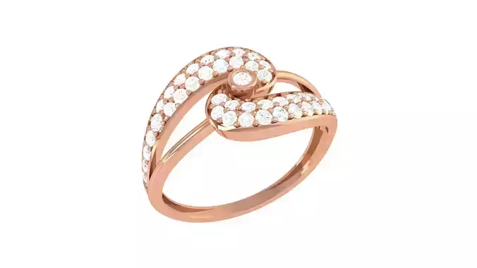 Minimalist Light wt Diamond Women ring 3dm stl obj gltf glb 3mf 