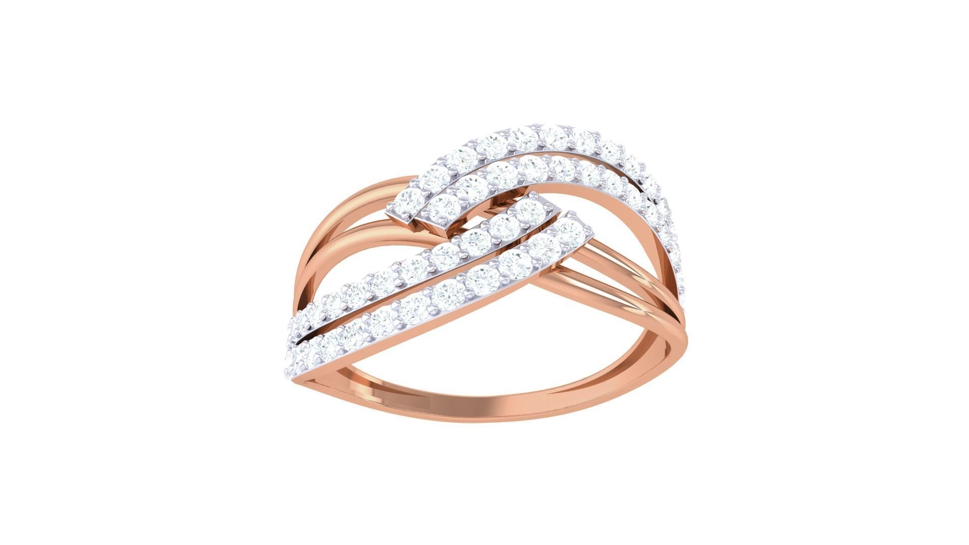 Minimalist Light wt Diamond Women ring 3dm stl obj gltf glb 3mf 3D print model_10