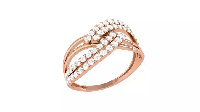 Minimalist Light wt Diamond Women ring 3dm stl obj gltf glb 3mf 