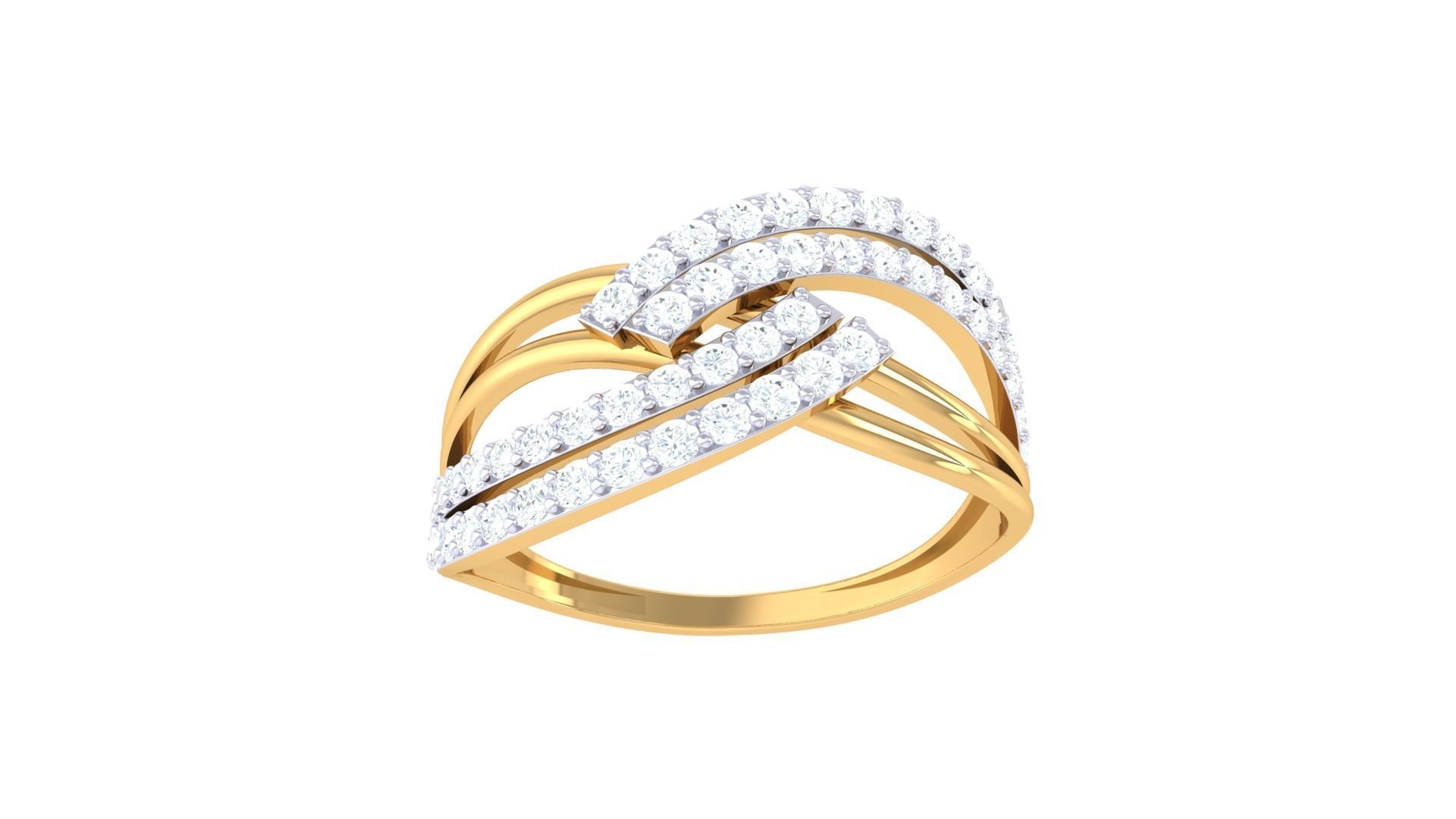 Minimalist Light wt Diamond Women ring 3dm stl obj gltf glb 3mf 3D print model_11