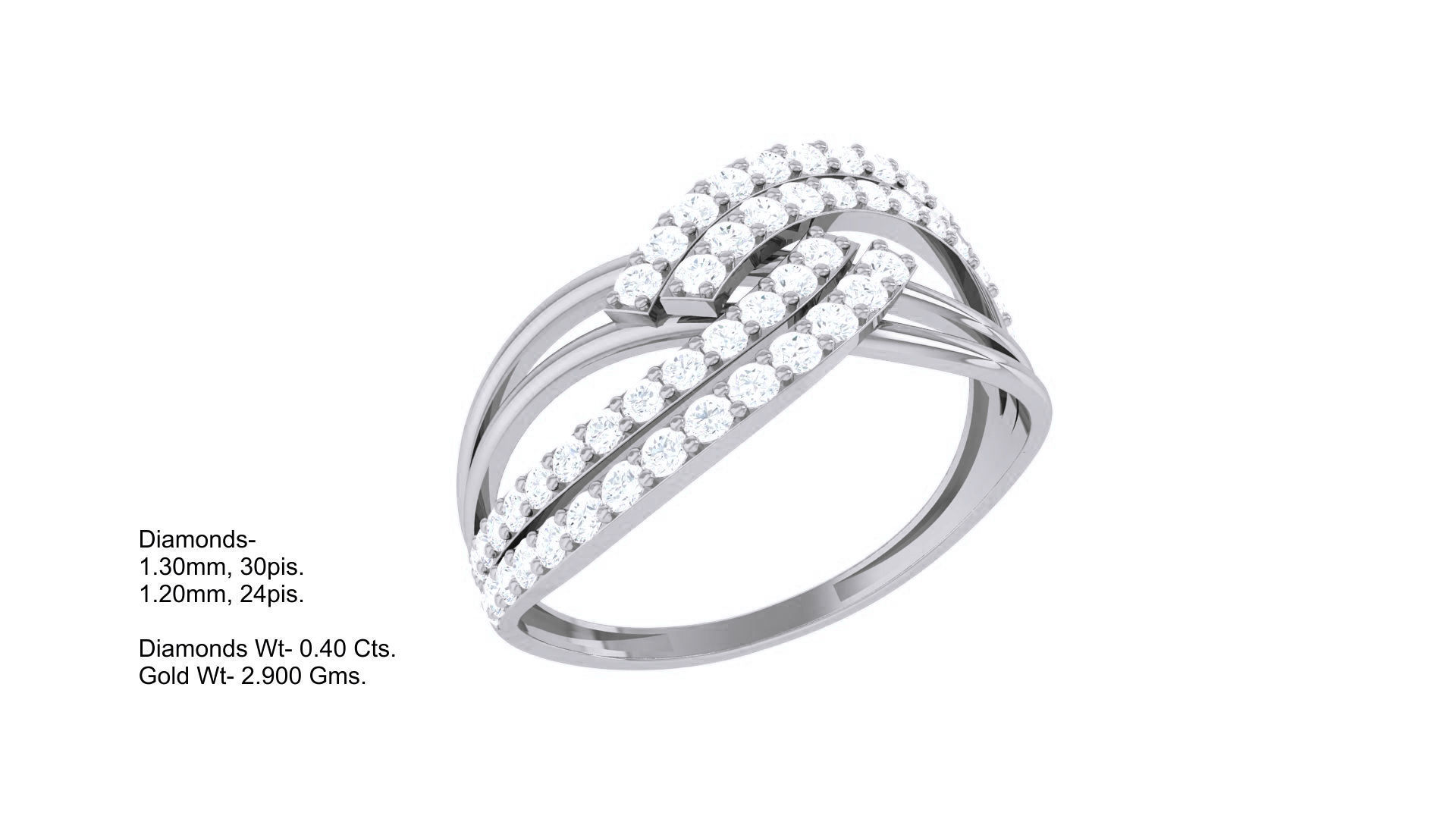 Minimalist Light wt Diamond Women ring 3dm stl obj gltf glb 3mf 3D print model_2