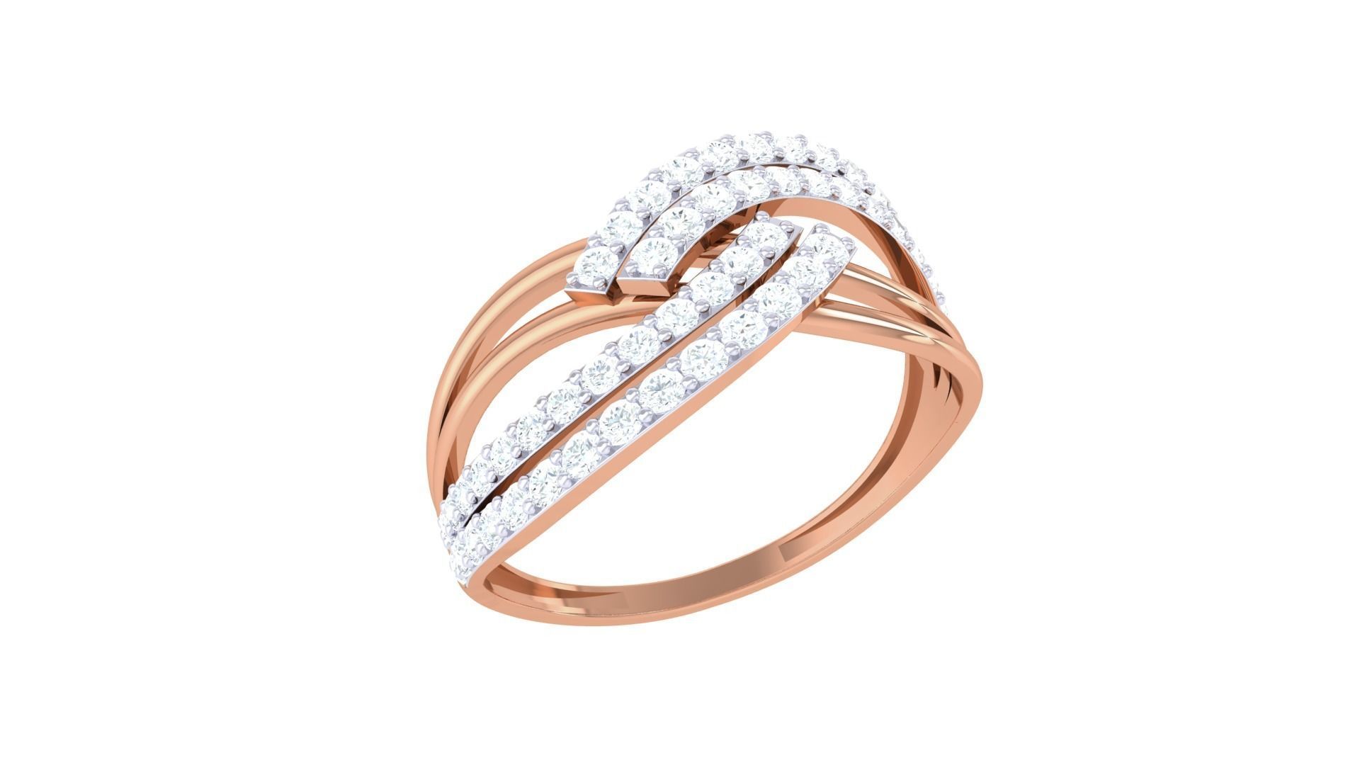 Minimalist Light wt Diamond Women ring 3dm stl obj gltf glb 3mf 3D print model_7