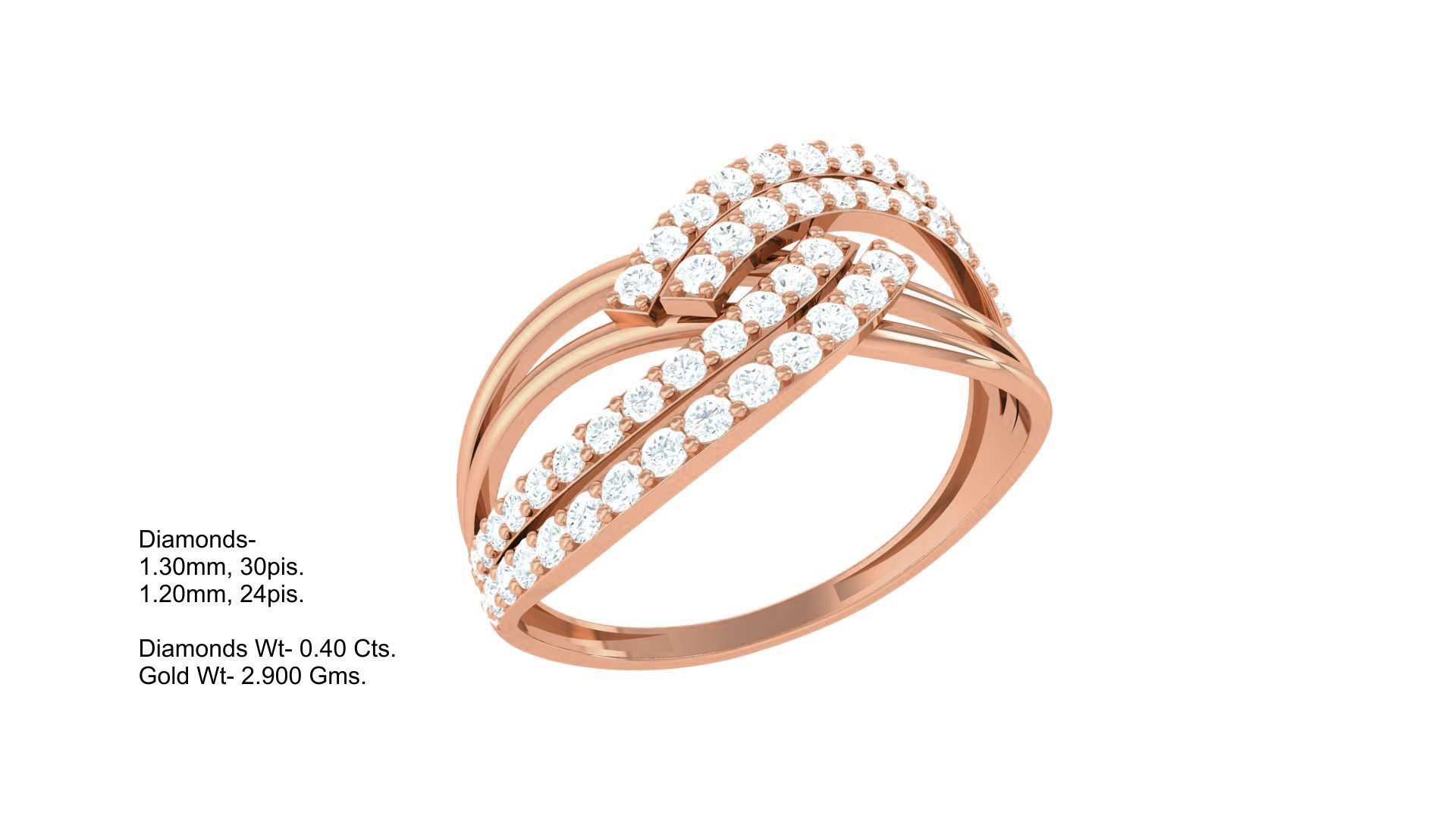 Minimalist Light wt Diamond Women ring 3dm stl obj gltf glb 3mf 3D print model_3