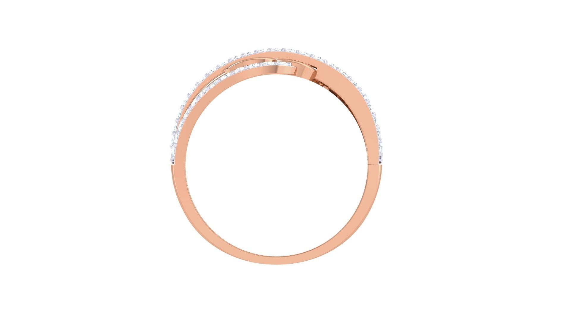 Minimalist Light wt Diamond Women ring 3dm stl obj gltf glb 3mf 3D print model_13