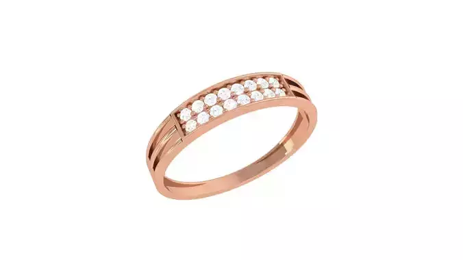 Minimalist Light wt Diamond Women ring 3dm stl obj gltf glb 3mf 