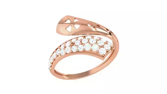 Minimalist Light wt Diamond Women ring 3dm stl obj gltf glb 3mf 