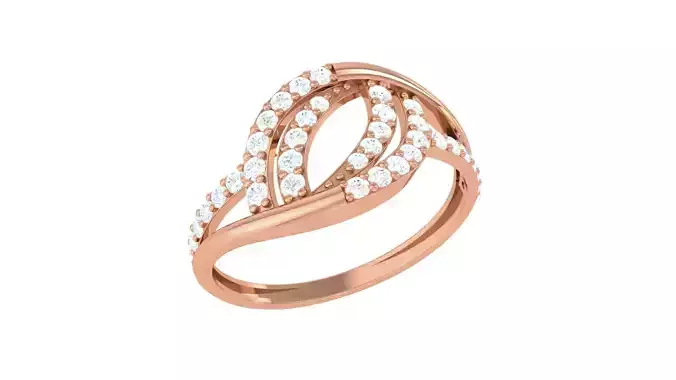 Minimalist Light wt Diamond Women ring 3dm stl obj gltf glb 3mf 