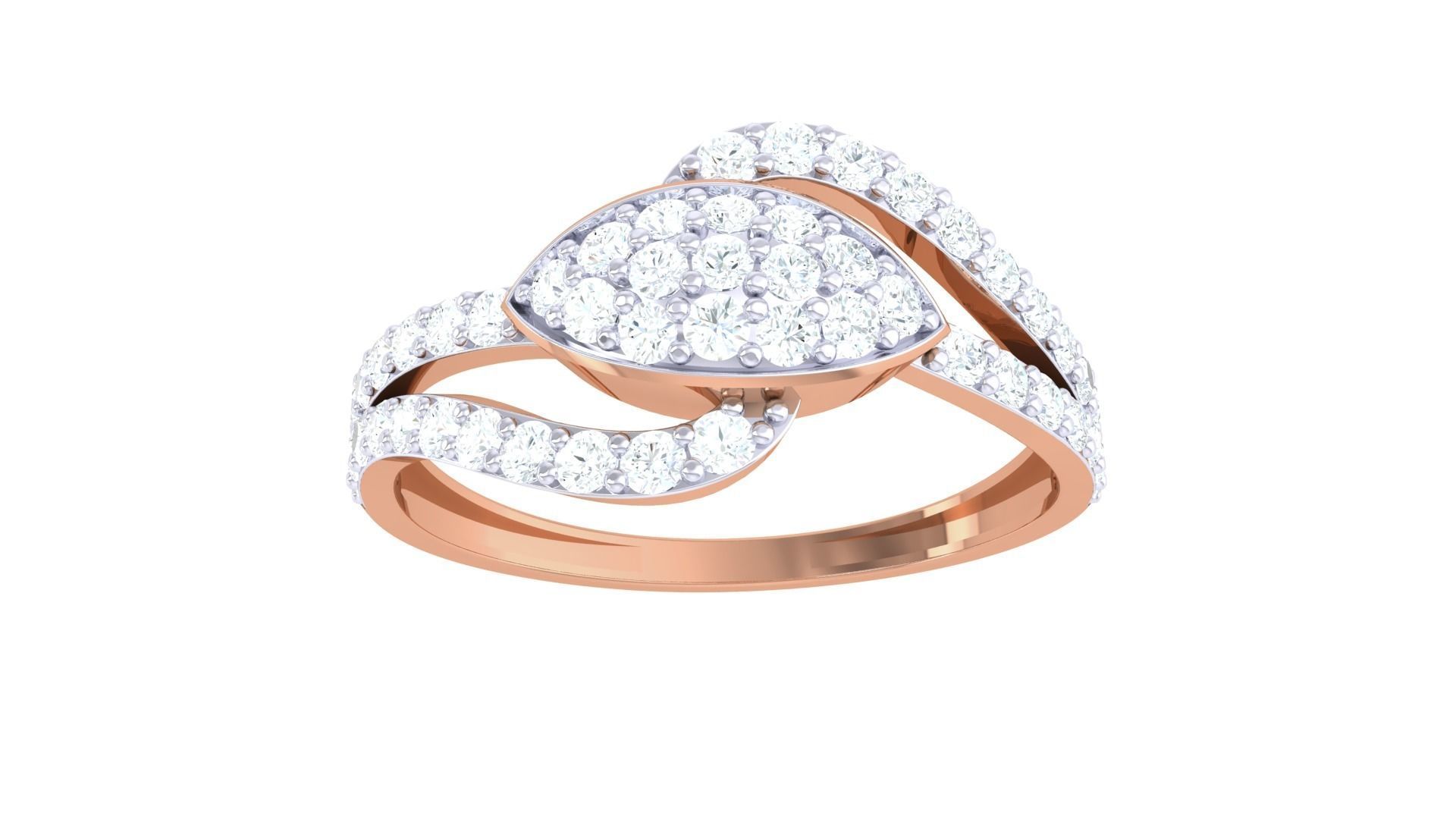 Minimalist Light wt Diamond Women ring 3dm stl obj gltf glb 3mf  3D print model_11