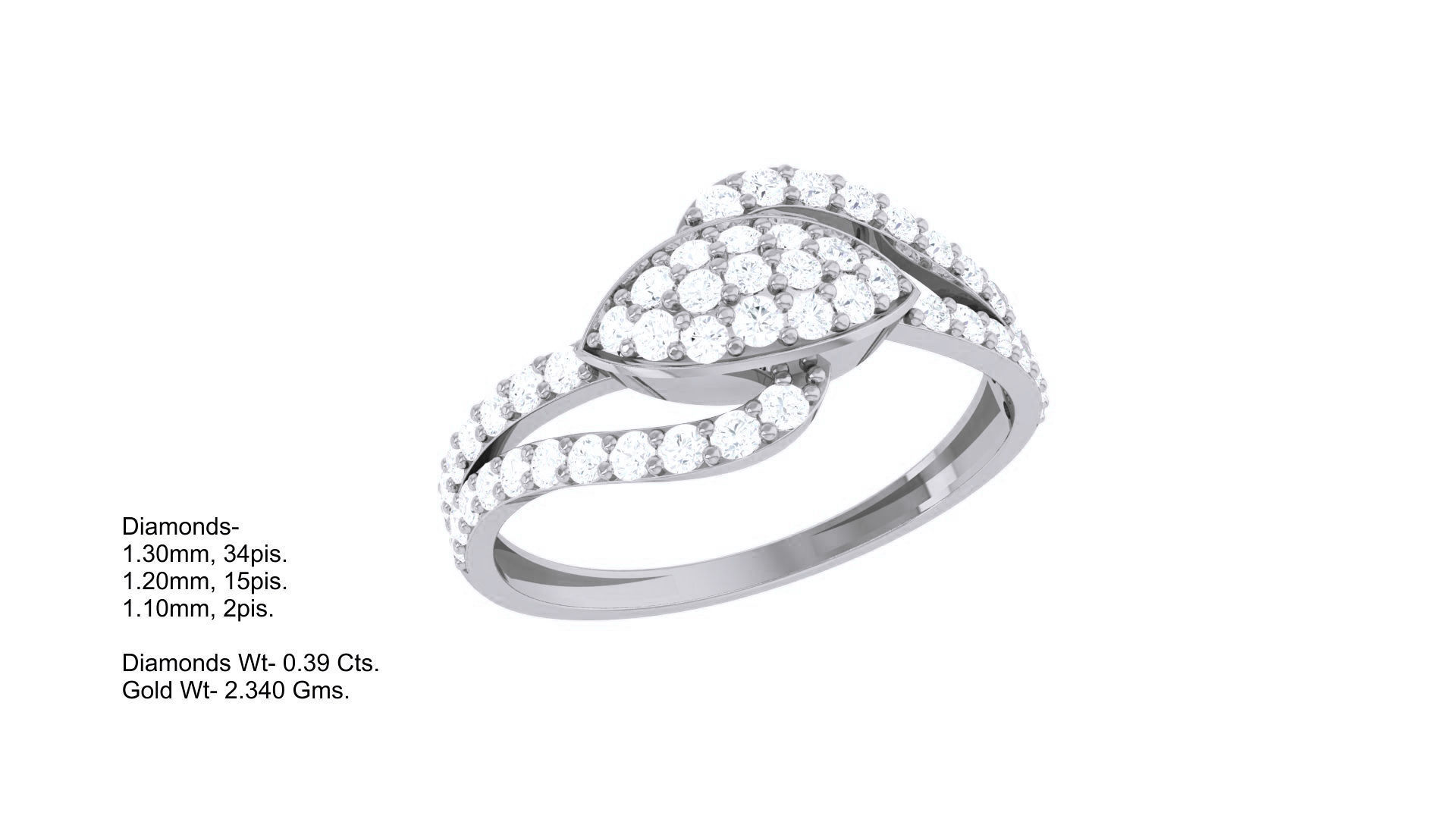 Minimalist Light wt Diamond Women ring 3dm stl obj gltf glb 3mf  3D print model_2