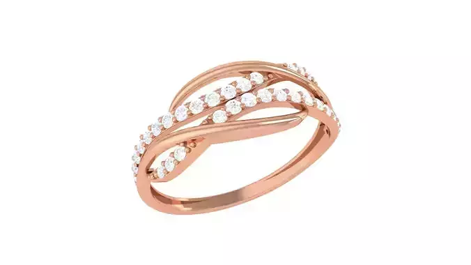 Minimalist Light wt Diamond Women ring 3dm stl obj gltf glb 3mf 