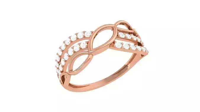 Minimalist Light wt Diamond Women ring 3dm stl obj gltf glb 3mf 