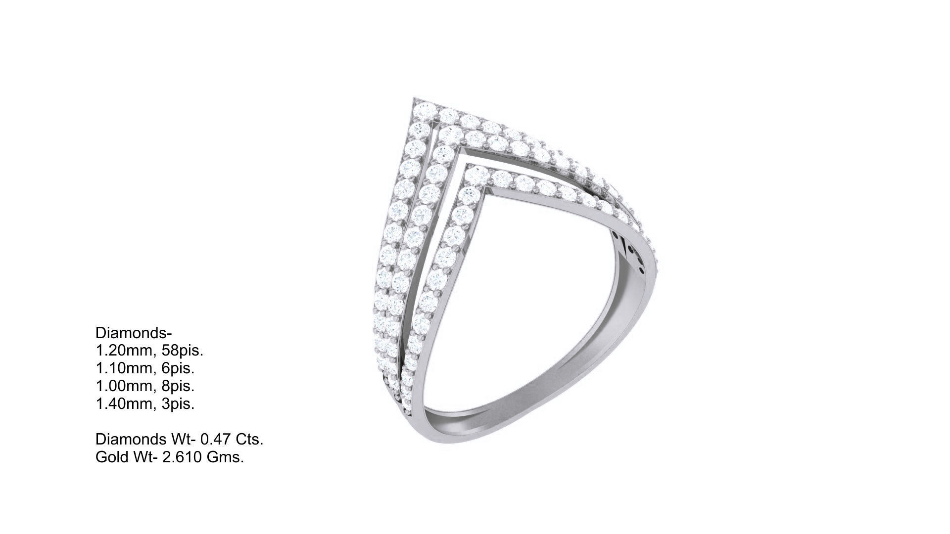 Minimalist Light wt Diamond Women ring 3dm stl obj gltf glb 3mf 3D print model_2