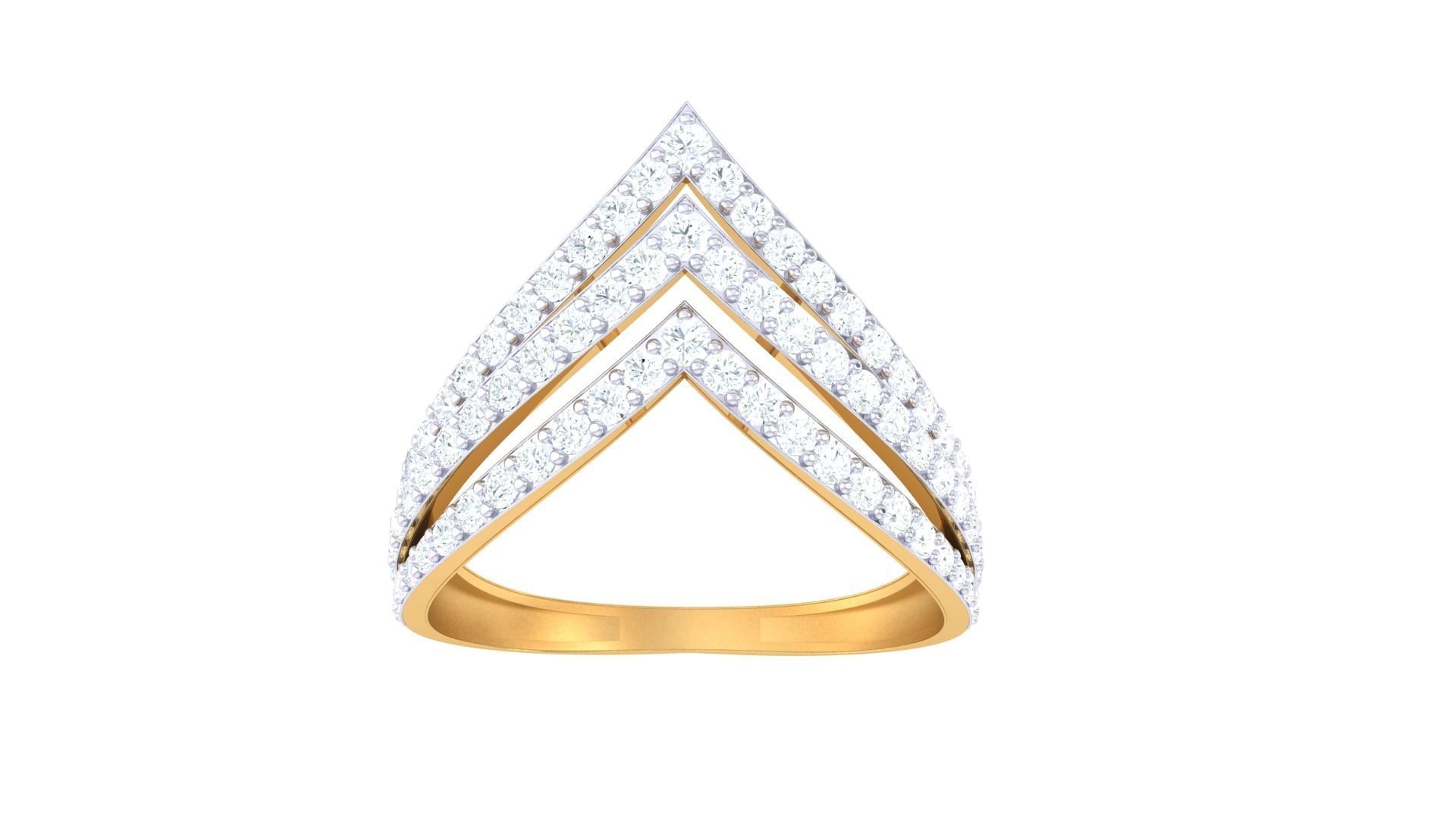 Minimalist Light wt Diamond Women ring 3dm stl obj gltf glb 3mf 3D print model_9