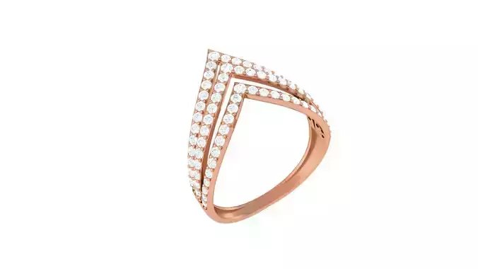 Minimalist Light wt Diamond Women ring 3dm stl obj gltf glb 3mf 