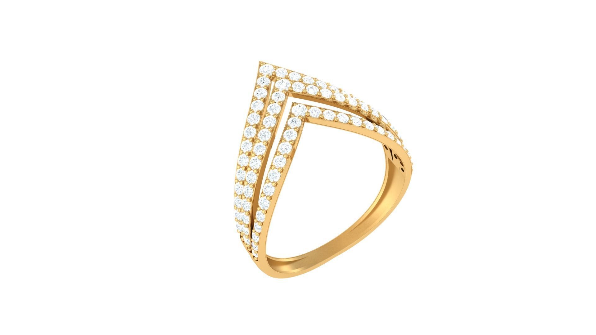 Minimalist Light wt Diamond Women ring 3dm stl obj gltf glb 3mf 3D print model_4