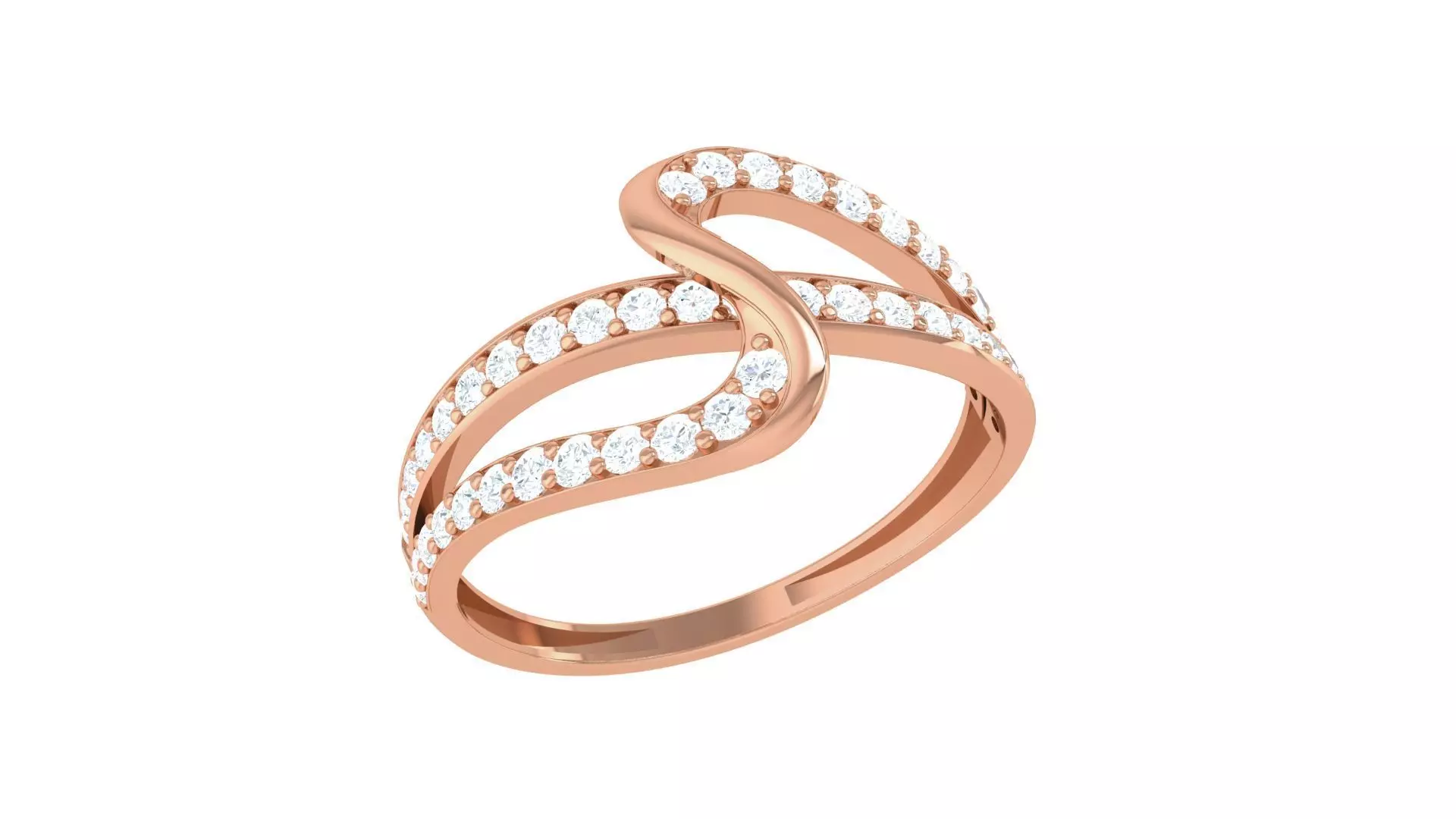 Minimalist Light wt Diamond Women ring 3dm stl obj gltf glb 3mf  3D print model_0