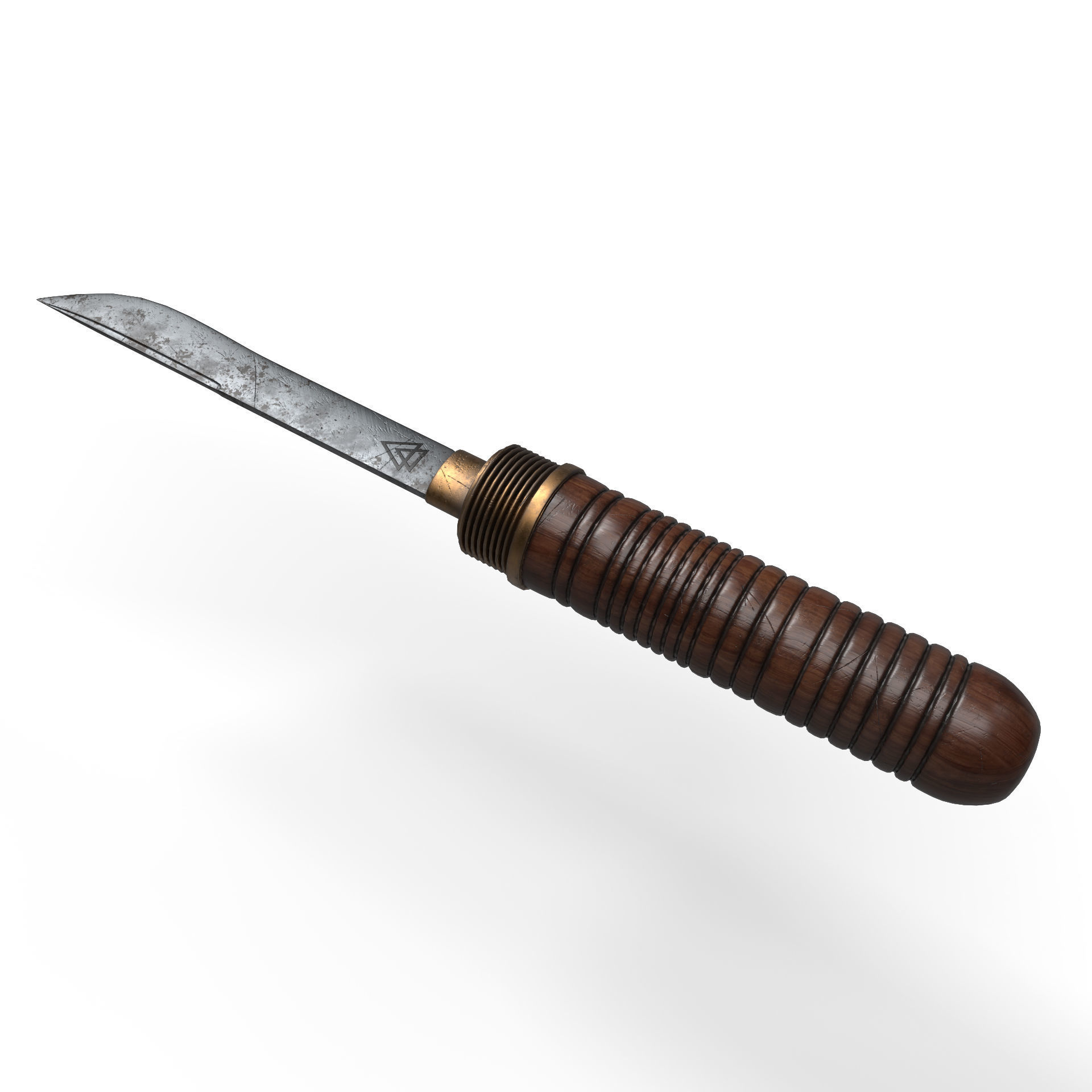 Axe Game Ready Model With Pouch and Hidden Knife  Low-poly 3D model_1