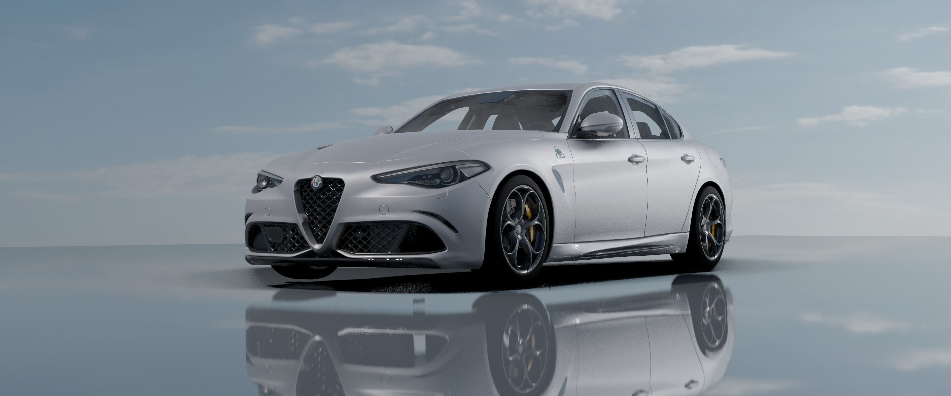 Alfa Romeo Giulia Quadrifoglio- Photorealistic Low-poly 3D model_50