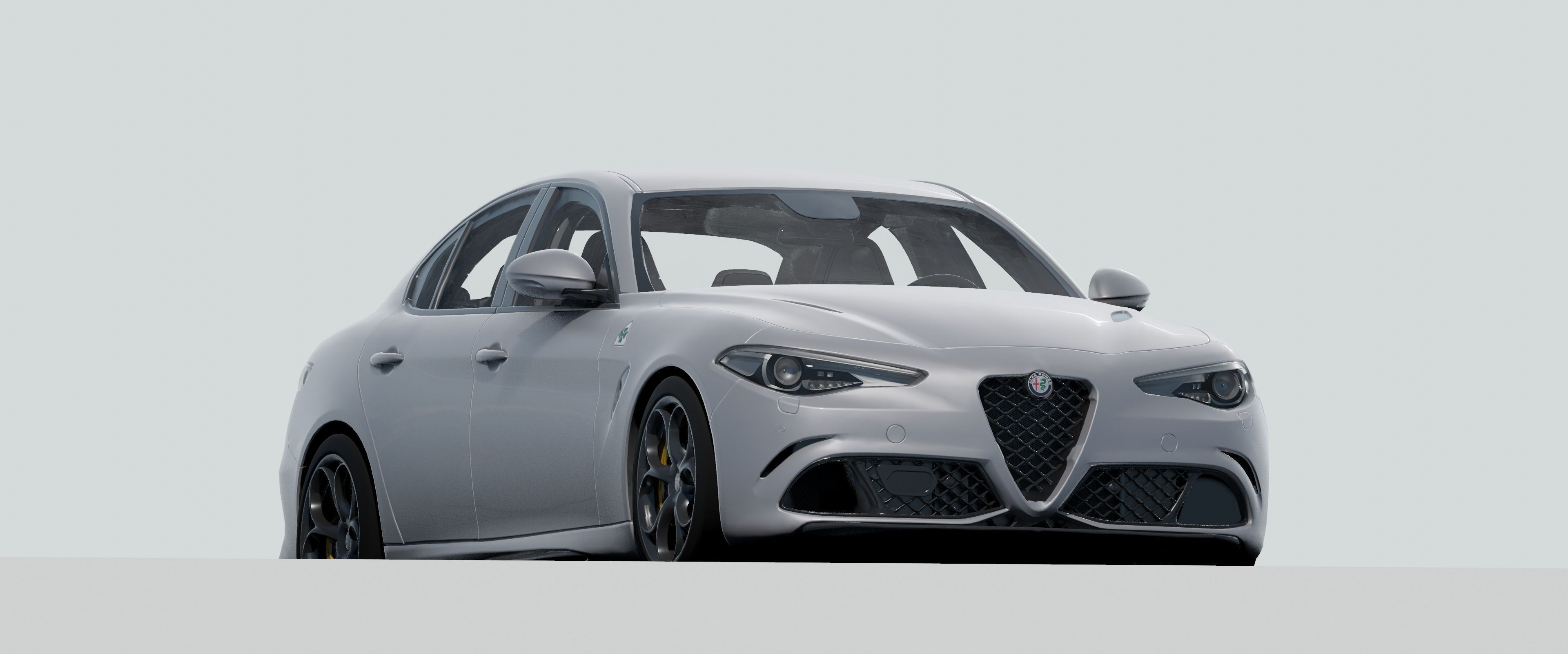 Alfa Romeo Giulia Quadrifoglio- Photorealistic Low-poly 3D model_2