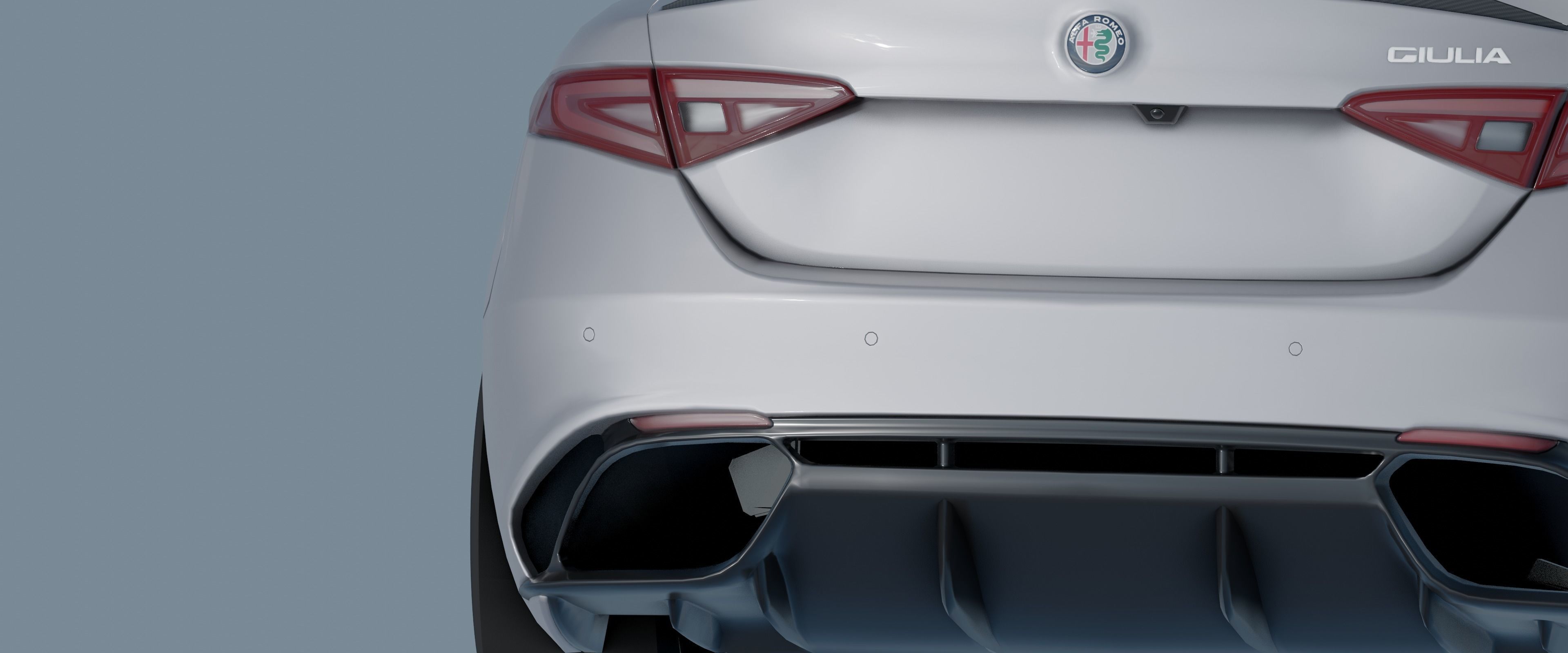 Alfa Romeo Giulia Quadrifoglio- Photorealistic Low-poly 3D model_35