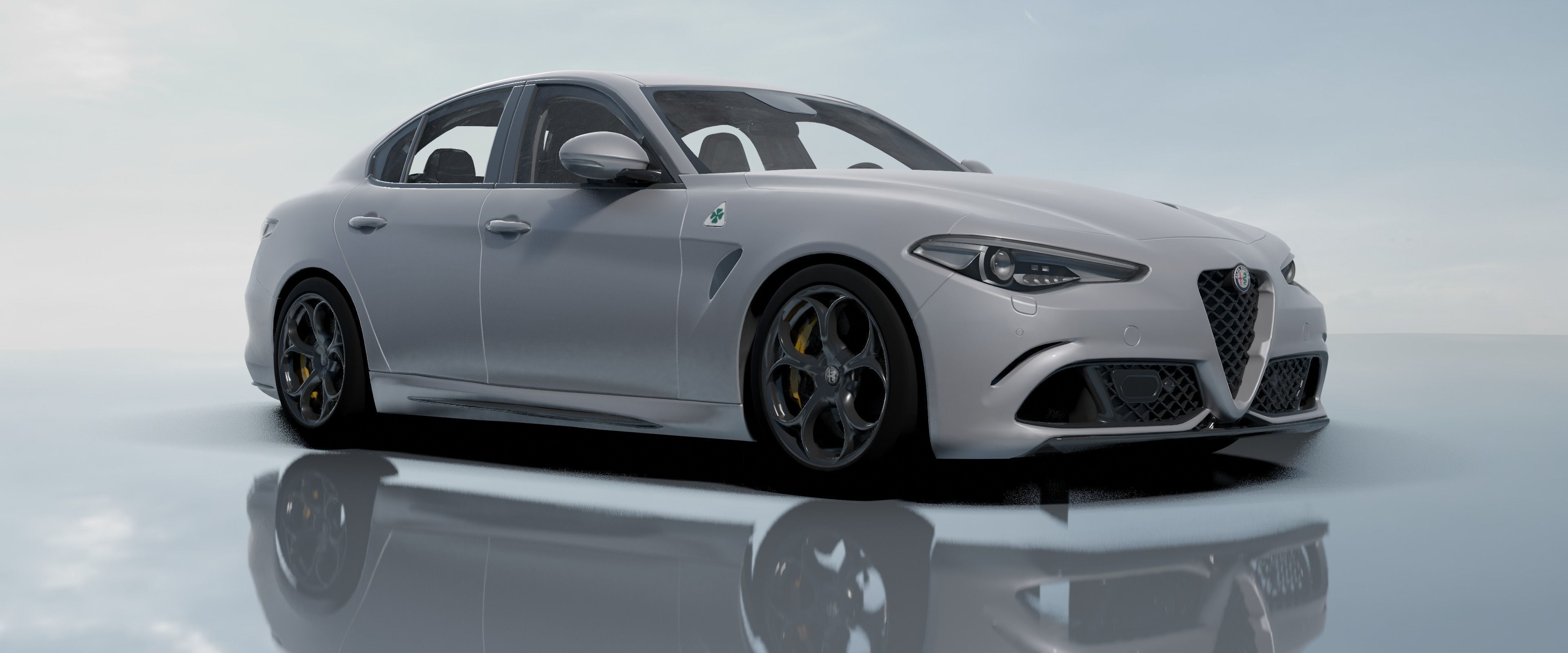 Alfa Romeo Giulia Quadrifoglio- Photorealistic Low-poly 3D model_47
