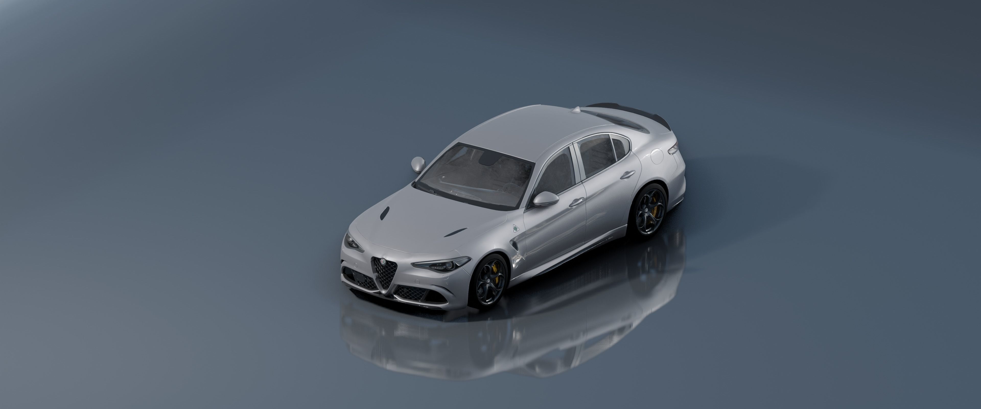 Alfa Romeo Giulia Quadrifoglio- Photorealistic Low-poly 3D model_27