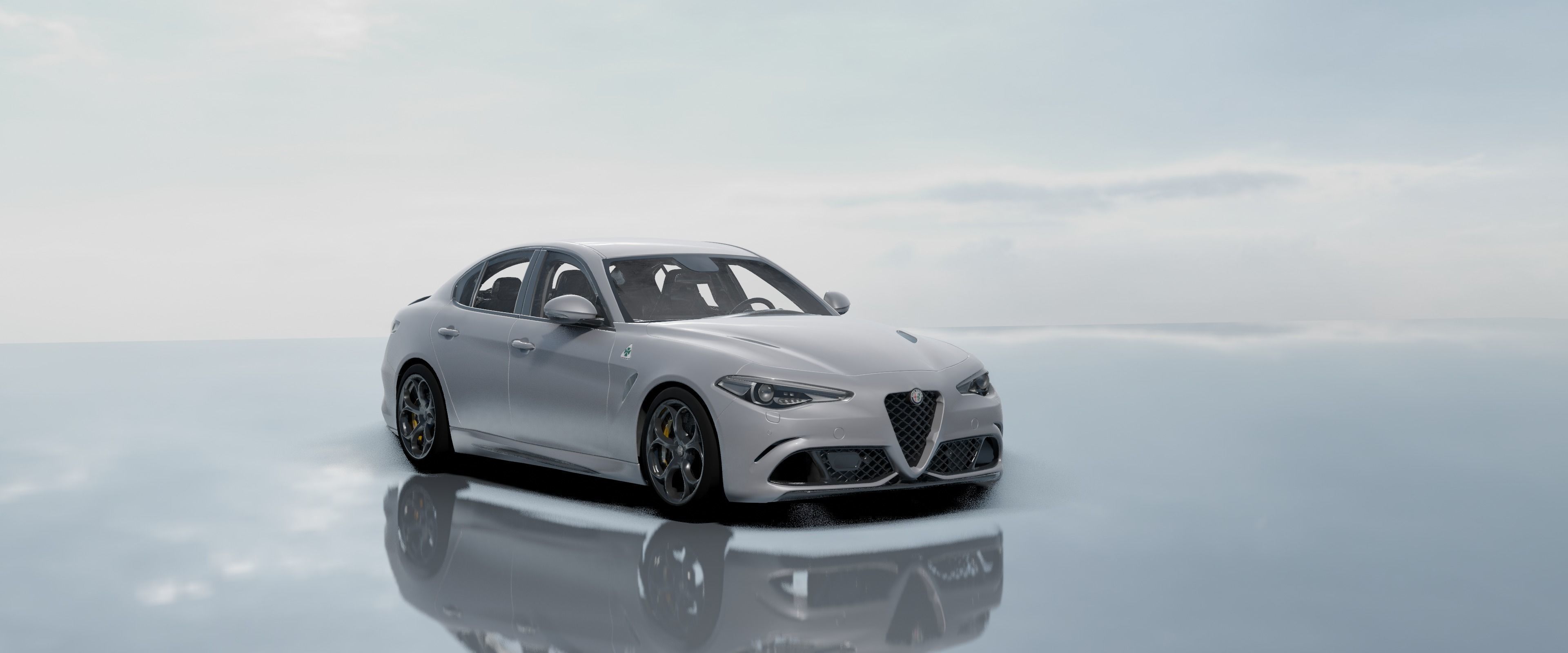 Alfa Romeo Giulia Quadrifoglio- Photorealistic Low-poly 3D model_51