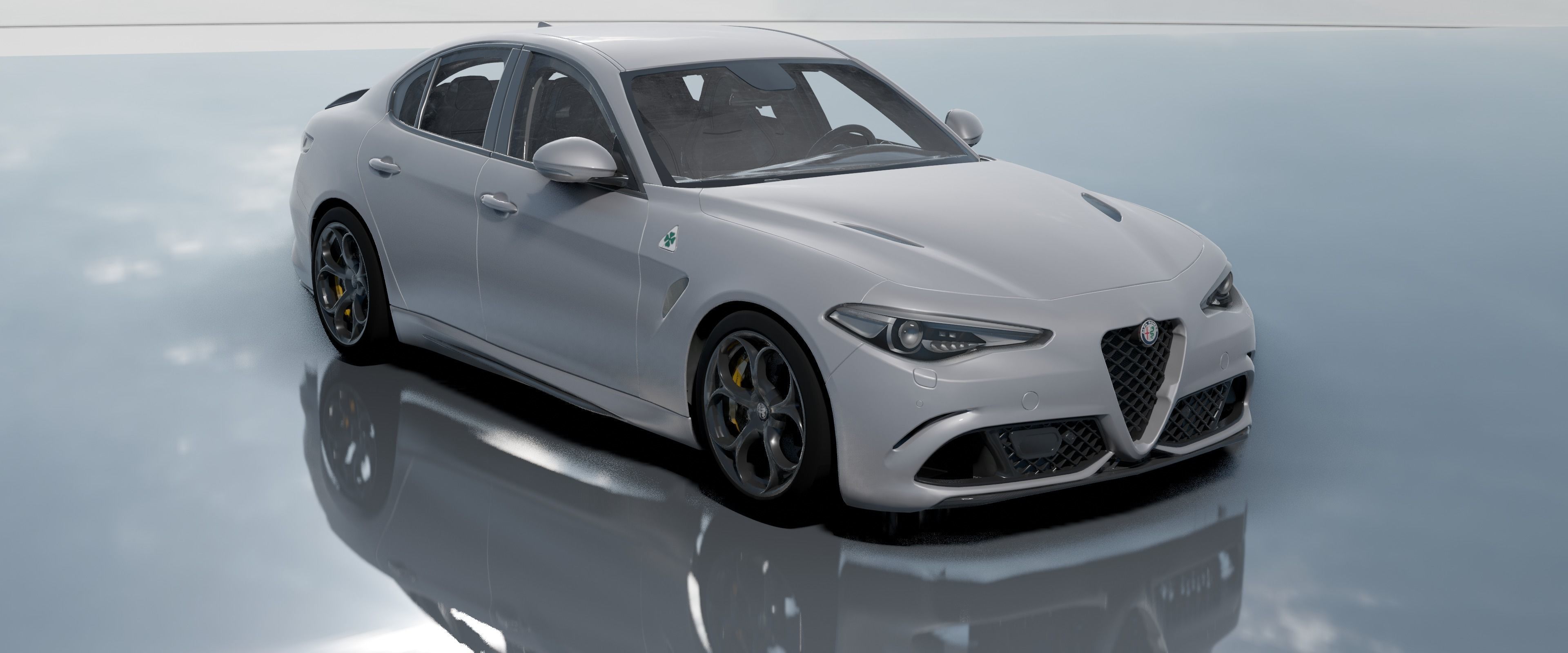 Alfa Romeo Giulia Quadrifoglio- Photorealistic Low-poly 3D model_52