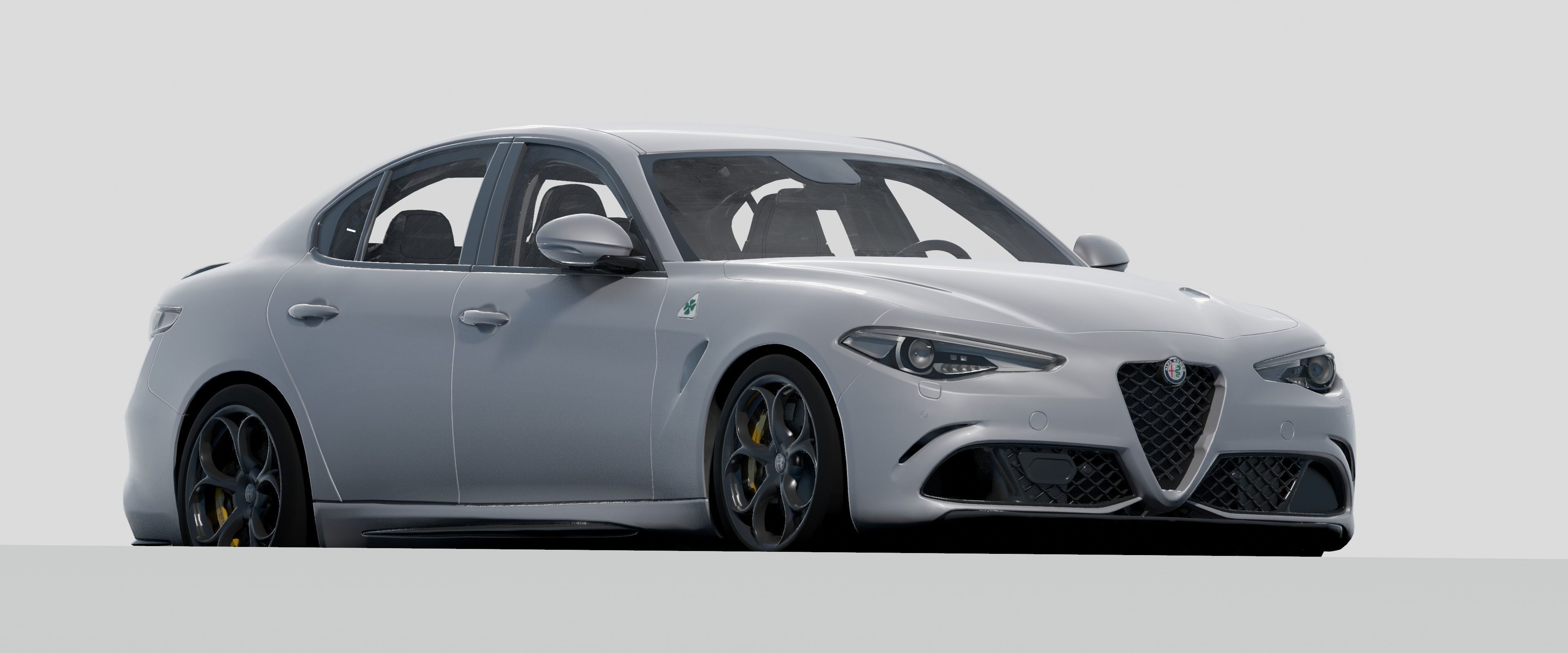 Alfa Romeo Giulia Quadrifoglio- Photorealistic Low-poly 3D model_11