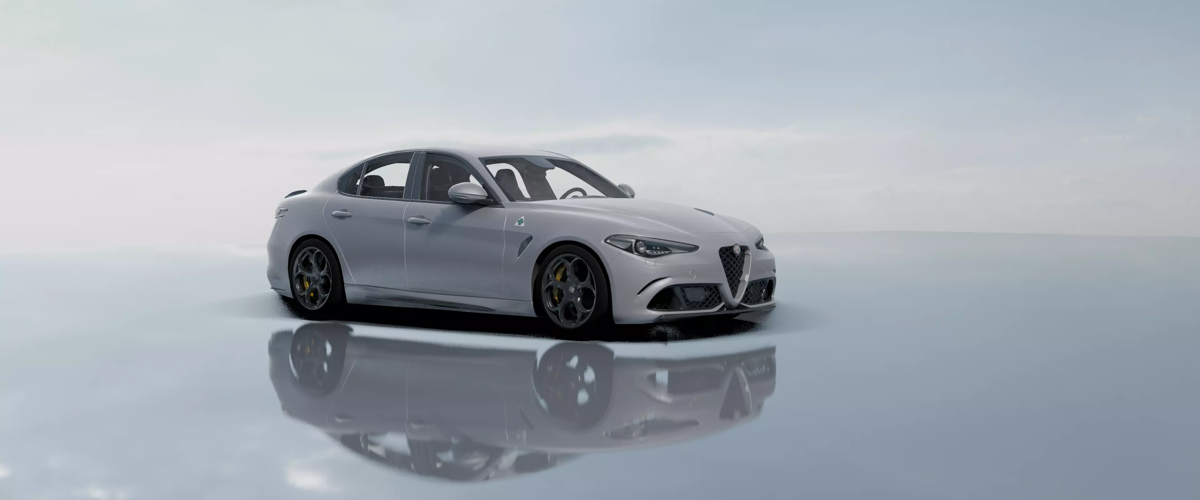 Alfa Romeo Giulia Quadrifoglio- Photorealistic Low-poly 3D model_0