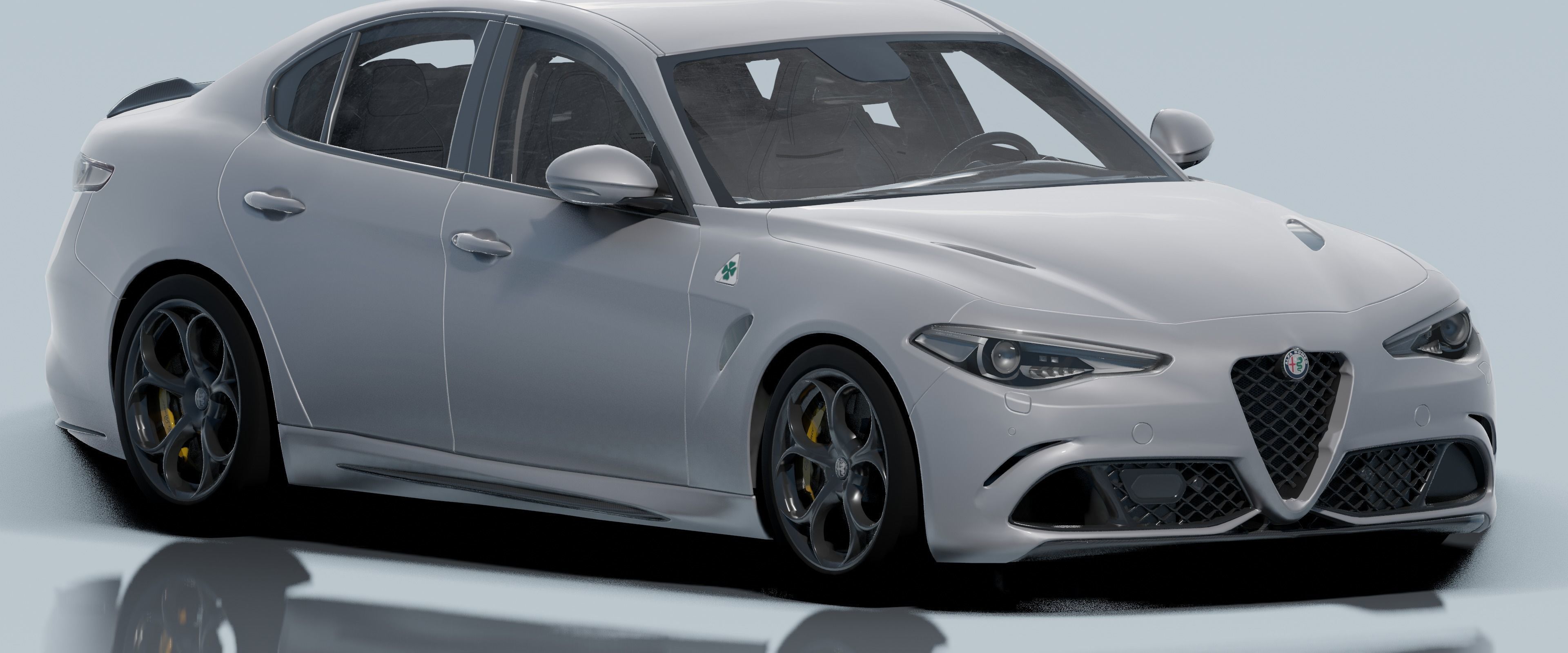 Alfa Romeo Giulia Quadrifoglio- Photorealistic Low-poly 3D model_34