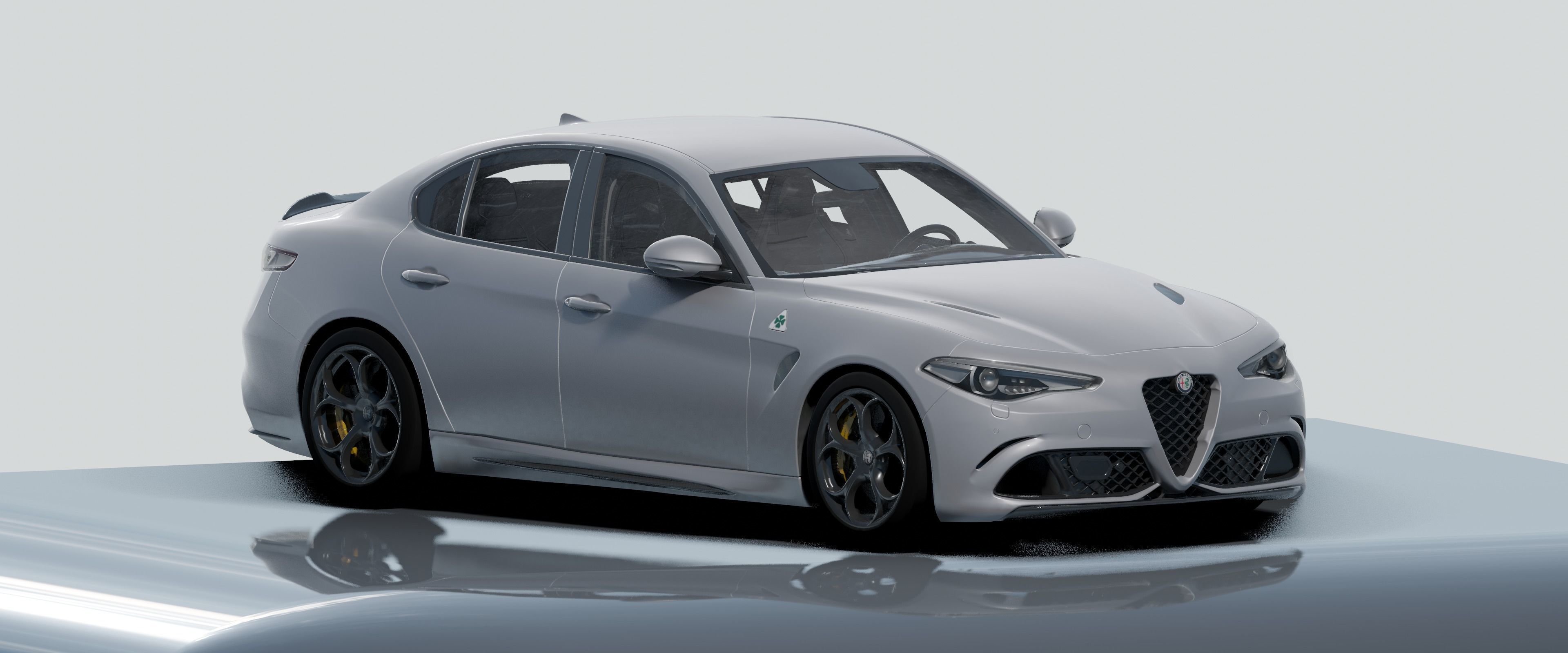Alfa Romeo Giulia Quadrifoglio- Photorealistic Low-poly 3D model_13