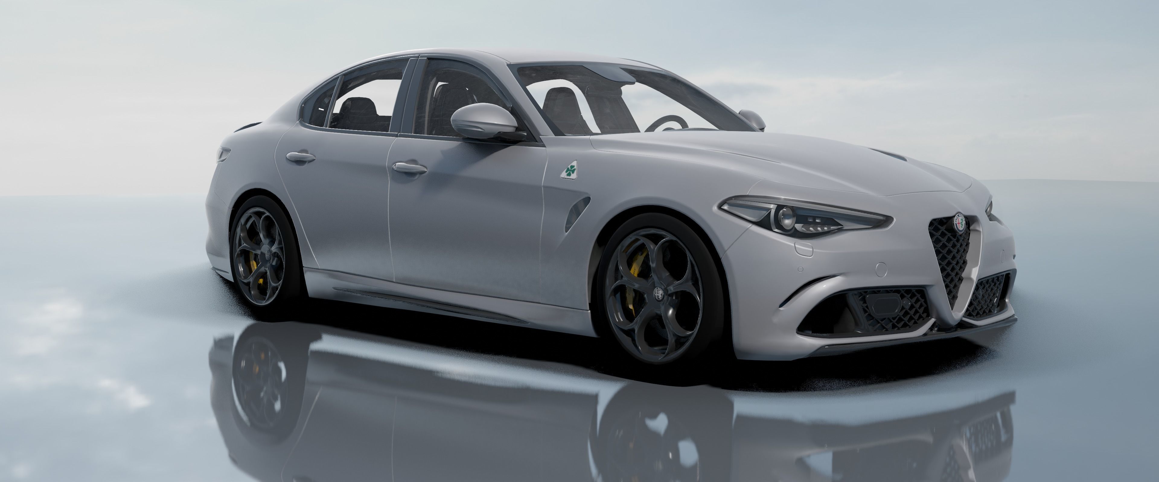Alfa Romeo Giulia Quadrifoglio- Photorealistic Low-poly 3D model_46